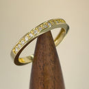 Solid 14K Yellow Gold Half Eternity 0.28 ct. Diamond Ring
