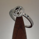 Sterling Silver Peace Sign Ring