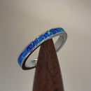 Sterling Silver Seamless Lab Opal Ring