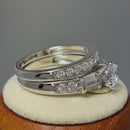 Sterling Silver 2-Piece CZ Engagement Set Ring