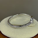 Sterling Silver Aqua Blue Stone Evil Eye CZ Ring