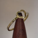 Solid 14K Yellow Gold Heart Outline Ring