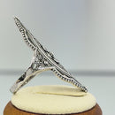 Sterling Silver Extravagant Rope Flower Ring