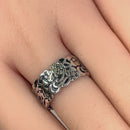 Sterling Silver Floral Band Ring