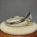 Sterling Silver Round Bezel Clear CZ Ring