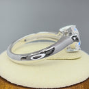 Sterling Silver Elegant Trillion Cut Clear CZ Ring