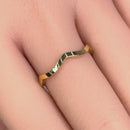 Solid 14K Yellow Gold Wave Ring