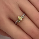 Sterling Silver Bee Two Toned Ring