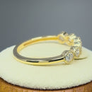 Solid 14K Yellow Gold Six Round 0.75 ct. Diamond Ring