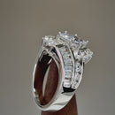 Sterling Silver Marquise CZ Engagement Ring