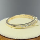 Solid 14K Yellow Gold Modern Round 0.30 Ct. Engagement Diamond Ring