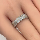 Sterling Silver Eternity Rectangle Clear CZ Ring