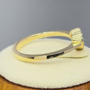 Solid 14K Yellow Gold Heart Diamond Ring