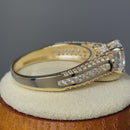 Solid 14K Yellow Gold Majestic Round CZ Engagement Ring
