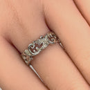 Sterling Silver Filigree Floral Ring