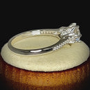 Sterling Silver Vintage Trio Round Cut Clear CZ Engagement Ring