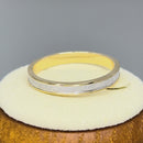 Solid 14K Yellow Gold and White Stardust Band