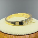 Solid 14K Yellow Gold Pave 0.24 ct. Diamond Ring