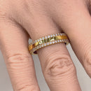 Gold Plated Sterling Silver Eternity CZ Ring