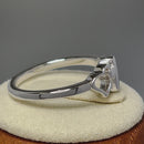 Sterling Silver Cross with 2 Hearts Ring