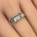 Sterling Silver End Bar Ring