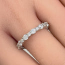 Sterling Silver Eternity Round Clear CZ Ring