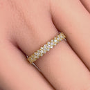 Solid 14K Yellow Gold Cluster 0.37 ct. Diamond Ring
