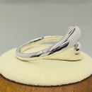 Sterling Silver Unique Wave Round Ring
