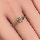 Solid 14K Yellow Gold CZ Ring