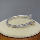 Sterling Silver End to End Nail Head Ring