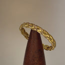 Solid 14K Yellow Gold Braided Eternity Band