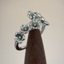 Sterling Silver Flowers Ring