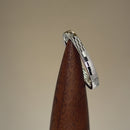 Sterling Silver Diamond Faceted Pattern Wedding Band Ring 2.5mm