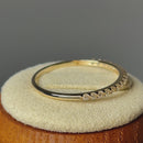 Solid 14K Gold Half Eternity CZ Ring