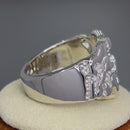 Sterling Silver Men's Nugget Design Ring