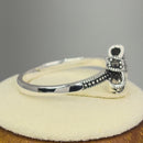 Sterling Silver Dainty Bow Marcasite Ring