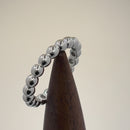 Sterling Silver Thick Stackable Bead Ring