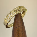 Solid 14K Yellow Gold Cluster 0.39 ct. Diamond Ring