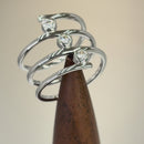 Sterling Silver Spiral CZ Ring