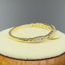 Solid 14K Gold Dazzling Half Eternity Band