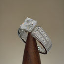 Sterling Silver Princess Cut Clear CZ Engagement Ring