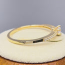 Solid 14K Gold Clear CZ Engagement Ring