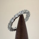 Sterling Silver Eternity Round Clear CZ Ring