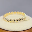 Solid 14K Yellow Gold Diamond Cut Band