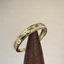 Solid 14K Yellow Gold Imprinted Line Ring