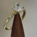 Solid 14K Yellow Gold 9.0mm CZ Wedding Ring