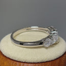 Sterling Silver Clear Round CZ Half Eternity Ring