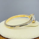 Solid 14K Yellow Gold CZ Ring