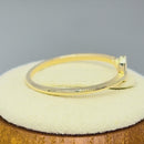 Solid 14K Yellow Gold "Love" Bead Ring
