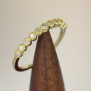Solid 14K Yellow Gold Classic Row Diamond Ring